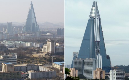 Il Ryugyong Hotel di Pyongyang, in Corea del Nord